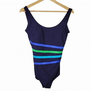 IT Figures Swim Suit One Piece Tummy Thinner Navy Blue 14